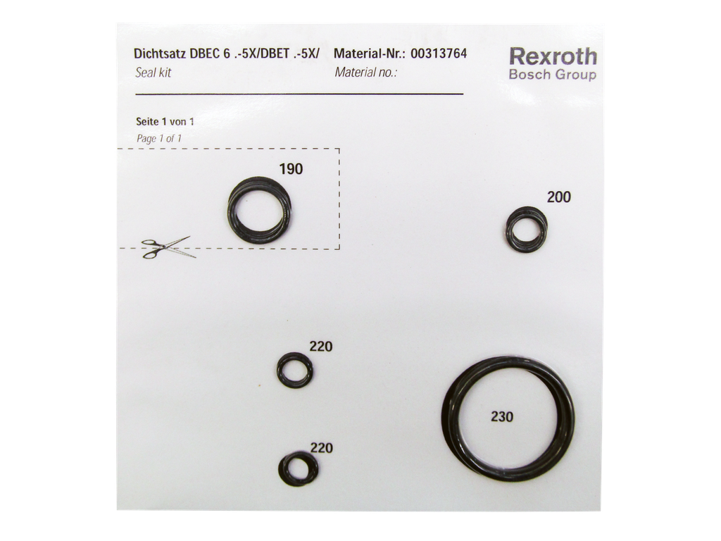 REXROTH KIT DE SELLOS DBEC6 5X DBET 5X