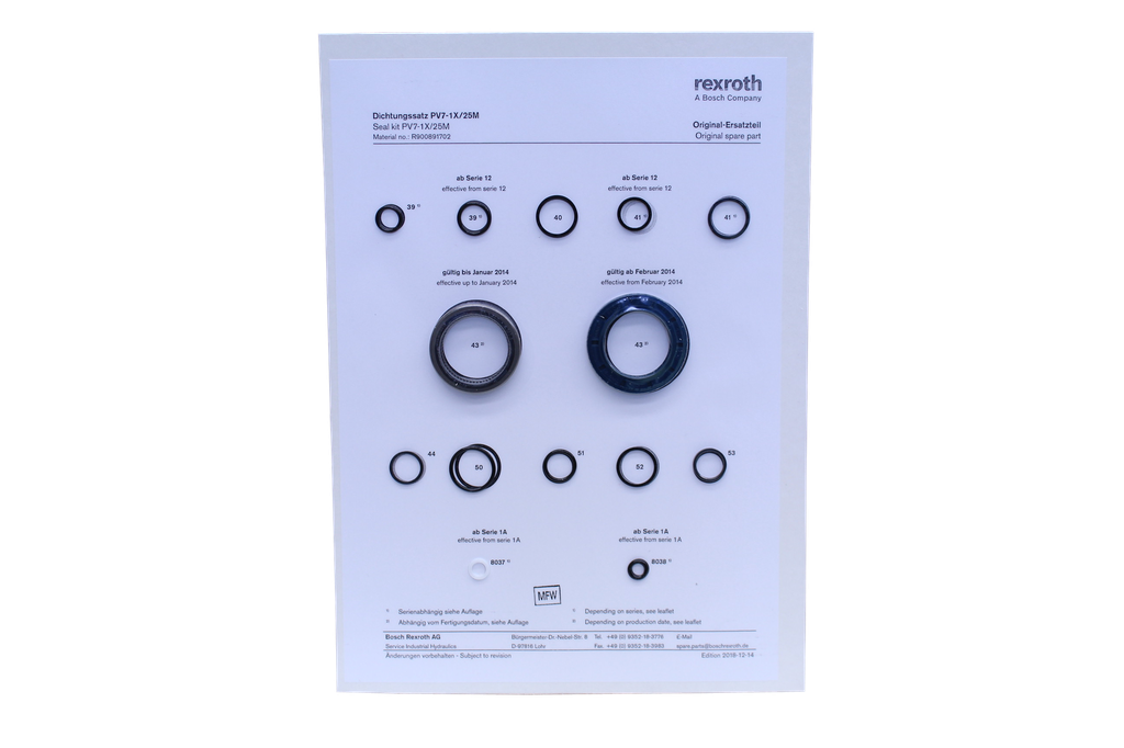 KIT DE SELLOS PARA PV7-1X/25M